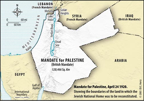 The Mandate for Palestine, 1920